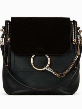 Chloé - Faye Backpack in Black (Leather & Suede)